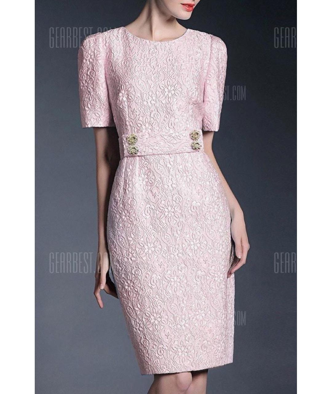 DOLCE&GABBANA Розовое коктейльное платье, фото 7