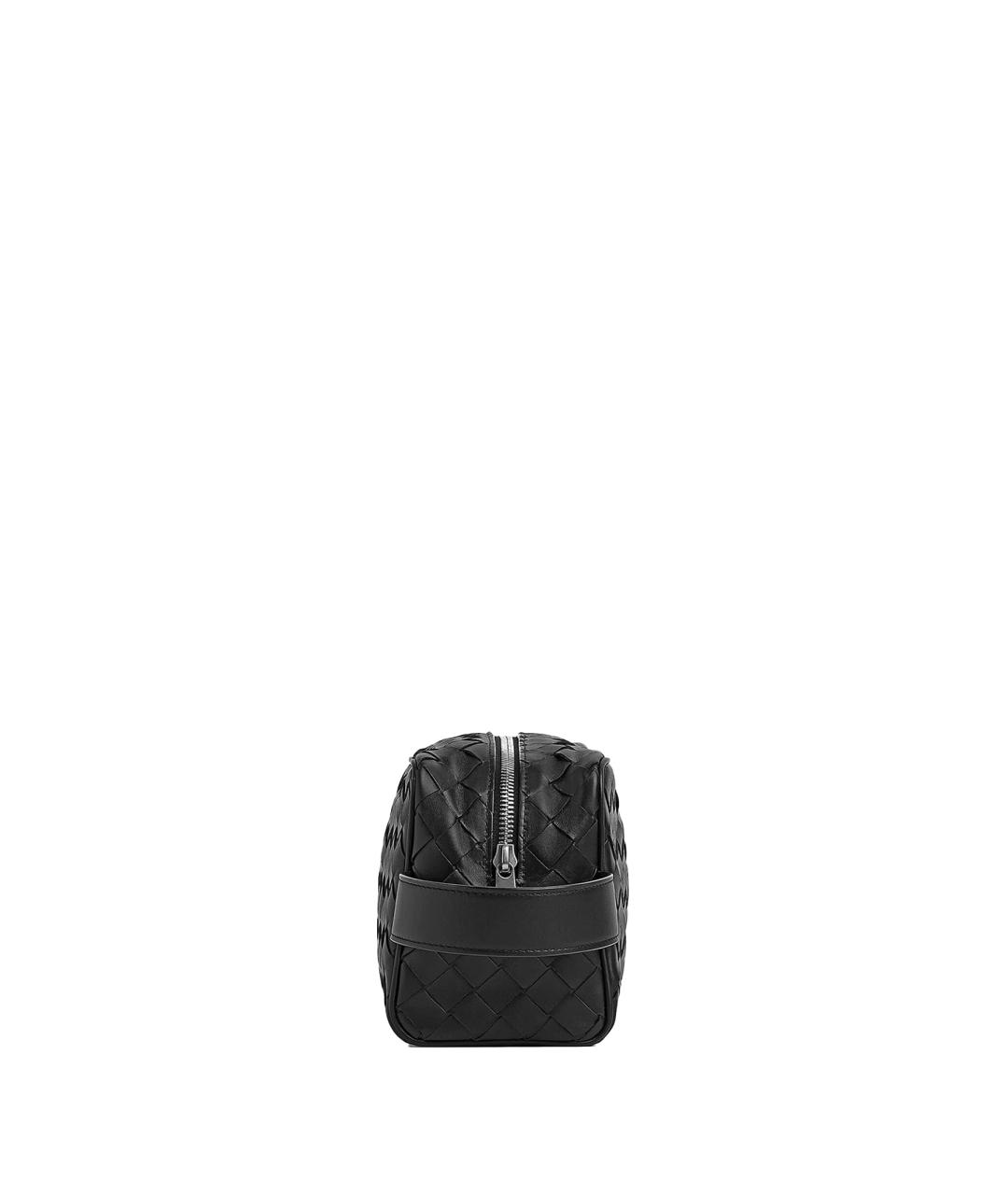 BOTTEGA VENETA Черная кожаная барсетка, фото 3