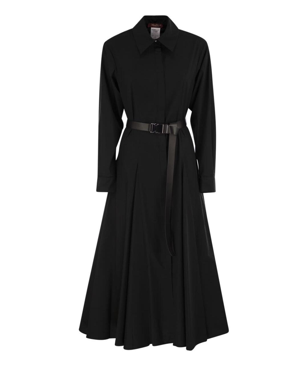 MAX MARA Черное хлопковое повседневное платье, фото 1