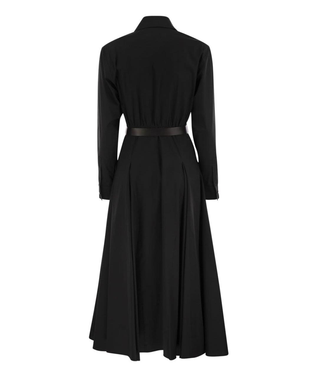 MAX MARA Черное хлопковое повседневное платье, фото 2