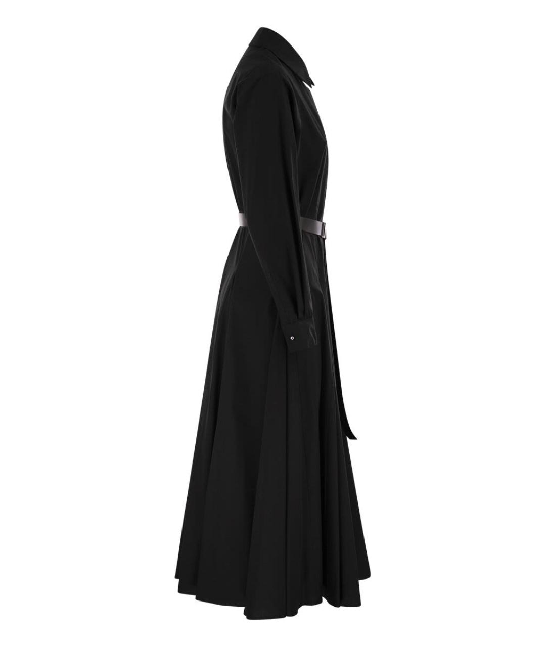 MAX MARA Черное хлопковое повседневное платье, фото 3