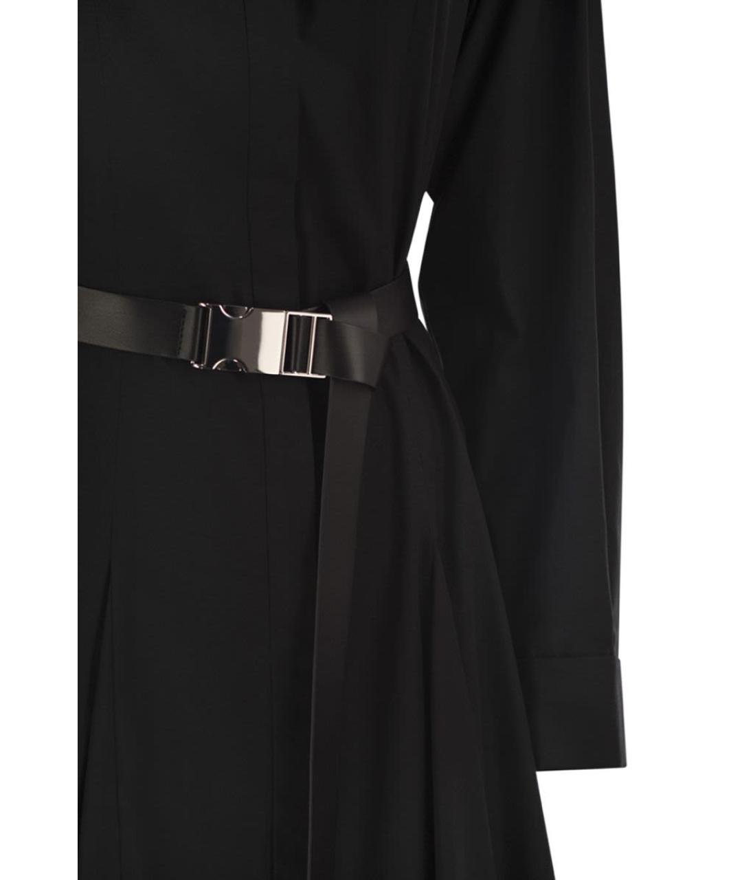 MAX MARA Черное хлопковое повседневное платье, фото 4