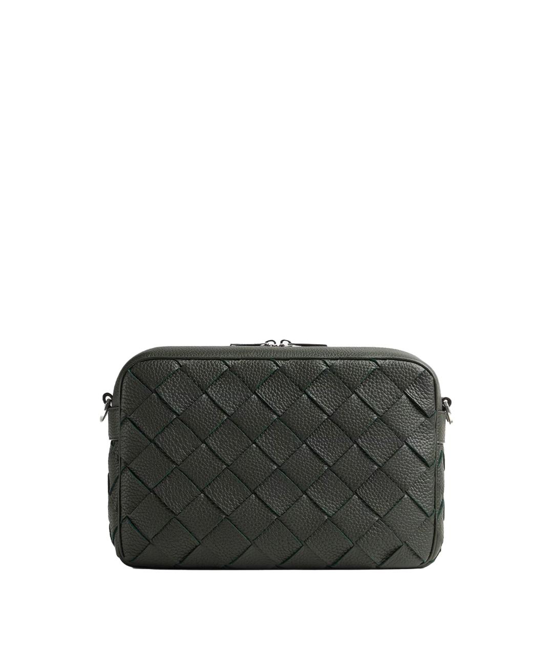 BOTTEGA VENETA Зеленая кожаная сумка на плечо, фото 5