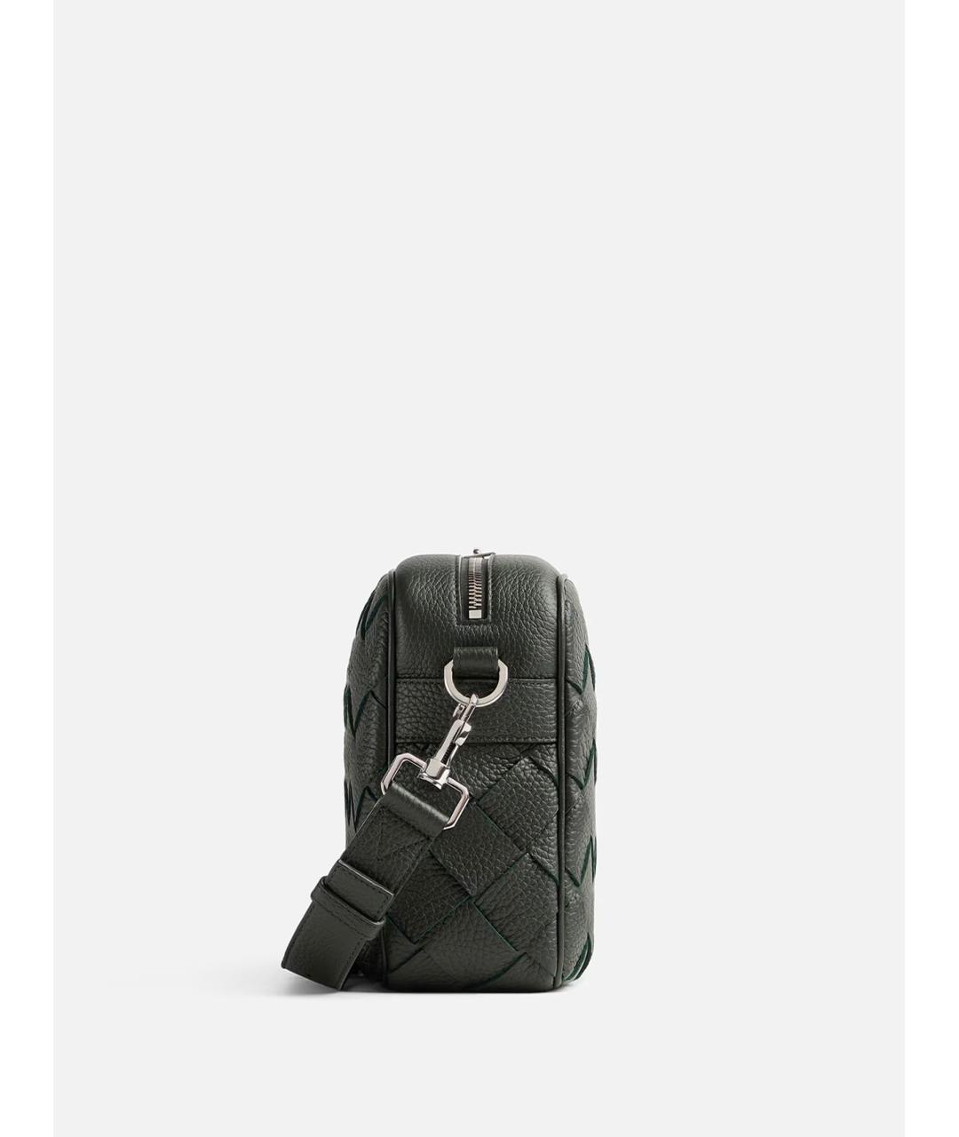 BOTTEGA VENETA Зеленая кожаная сумка на плечо, фото 4
