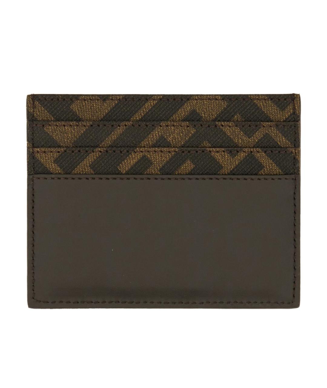 FENDI Коричневый кожаный кардхолдер, фото 4