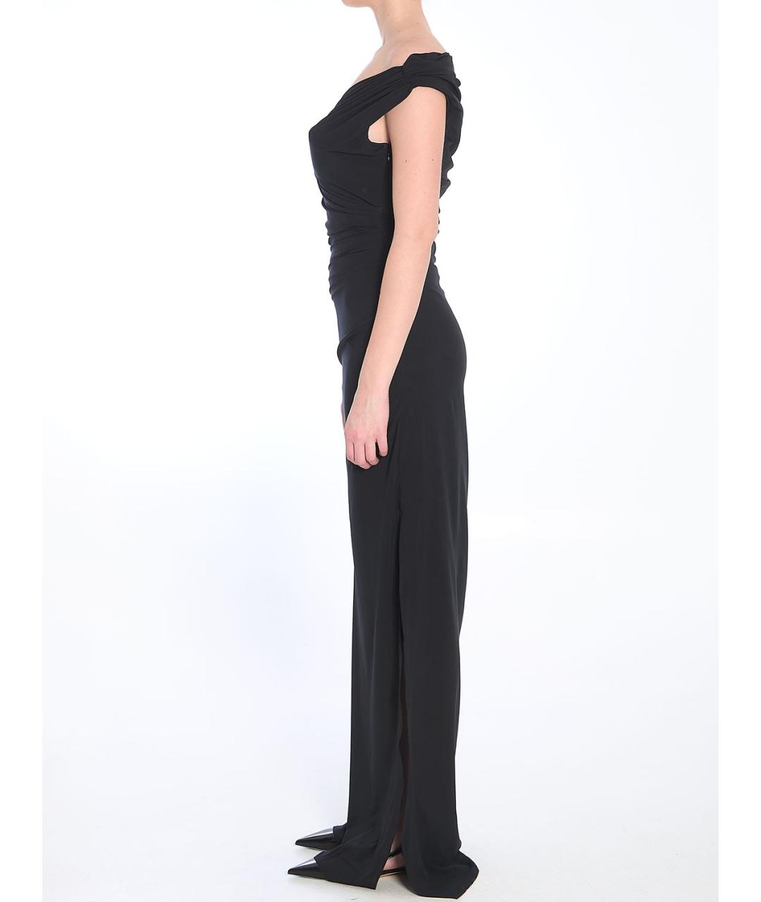 JACQUEMUS Черное полиэстеровое вечернее платье, фото 4