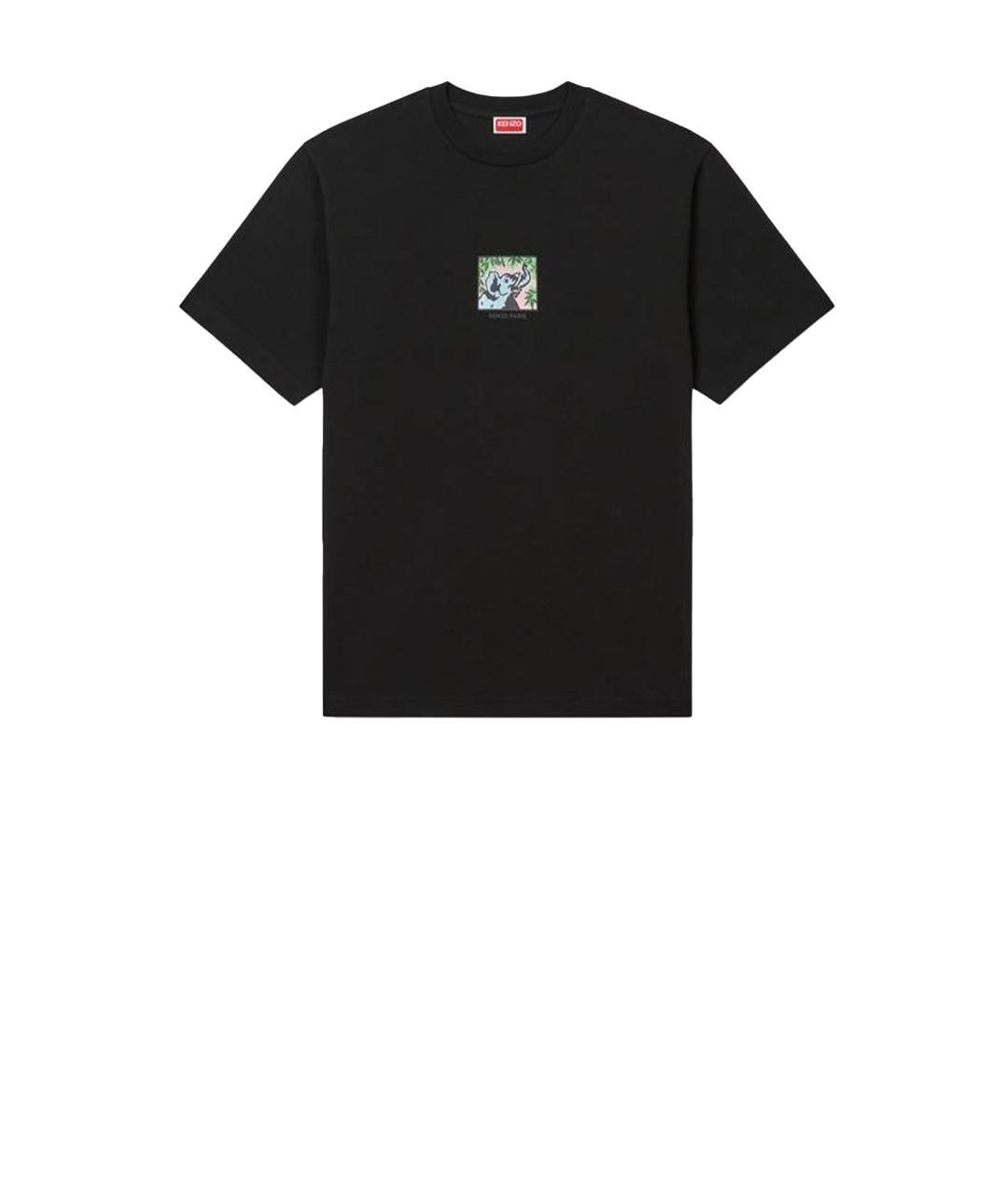 KENZO Черная хлопковая футболка, фото 1