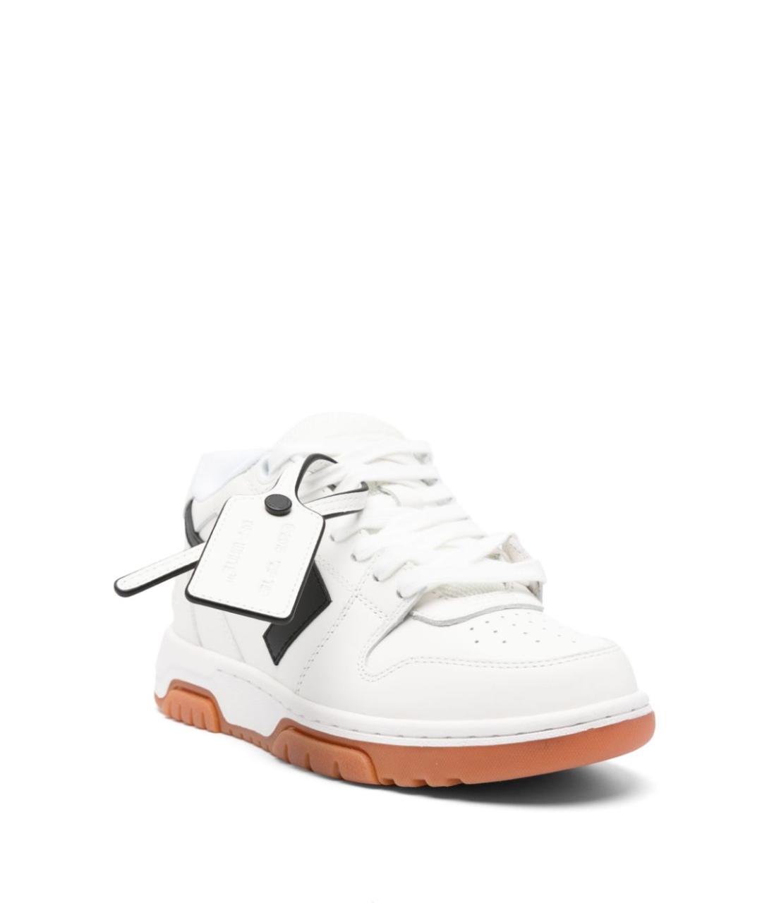 OFF-WHITE Белые кожаные кроссовки, фото 2