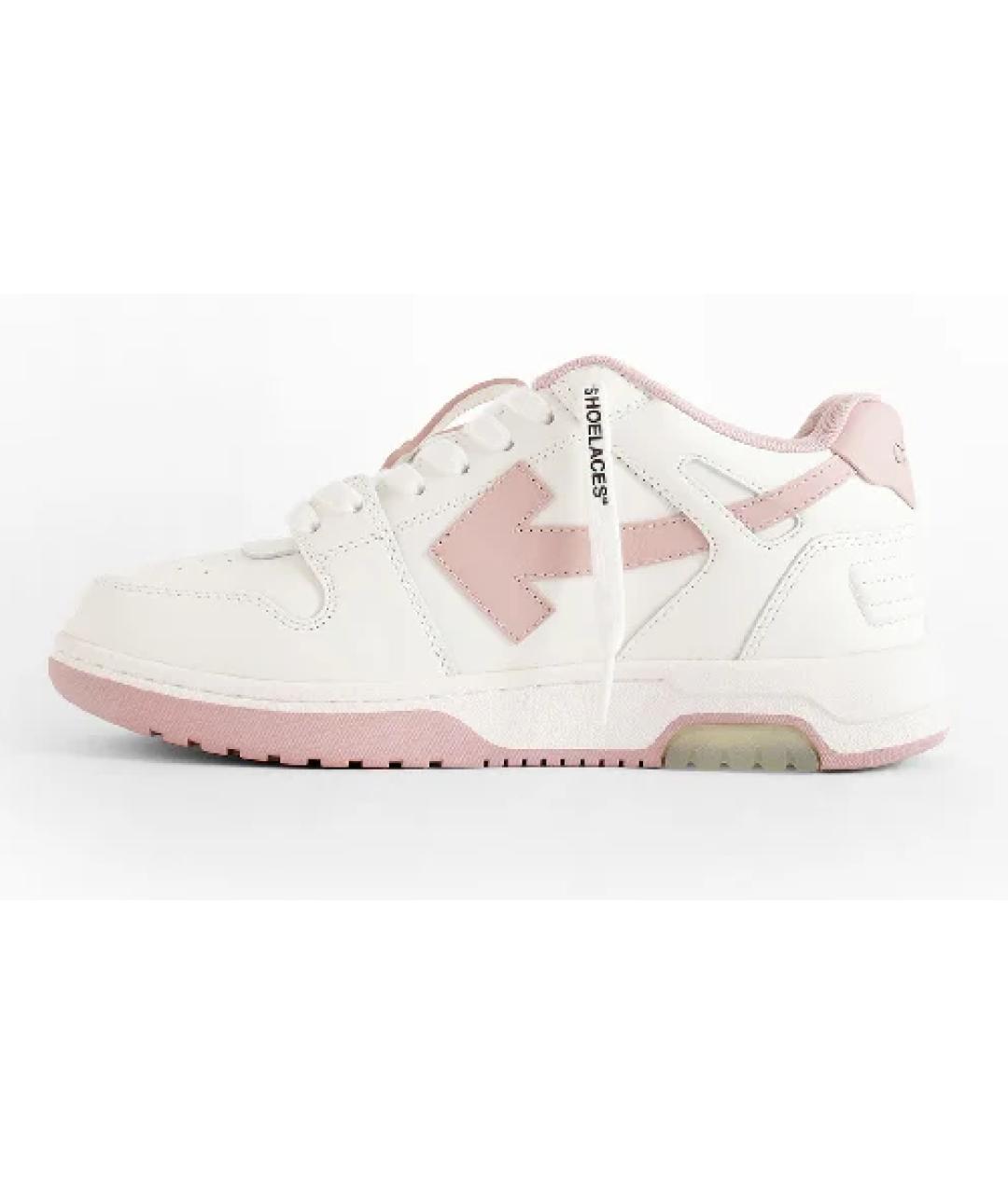 OFF-WHITE Розовые кожаные кроссовки, фото 3