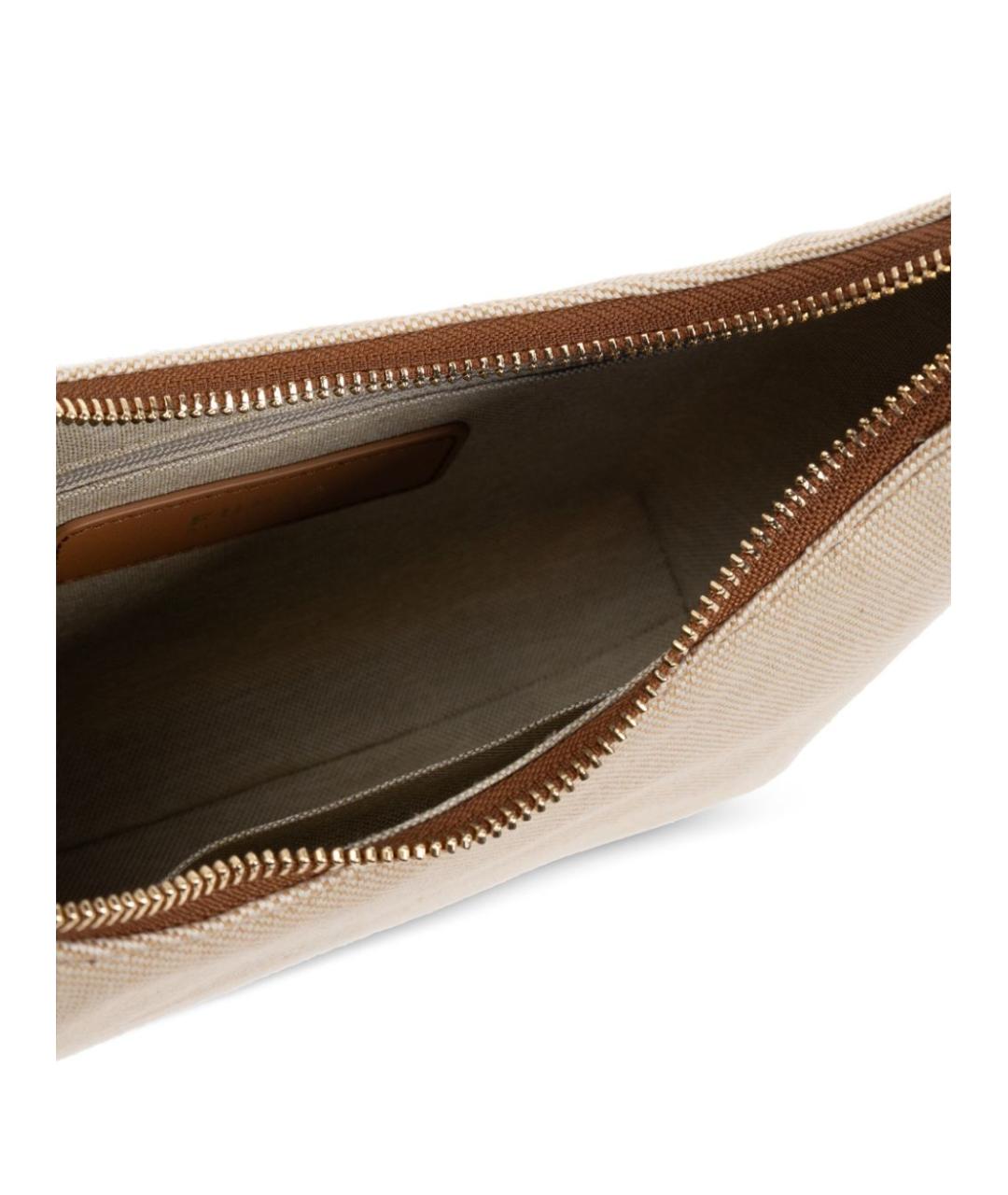FURLA Бежевая жаккардовая сумка через плечо, фото 2