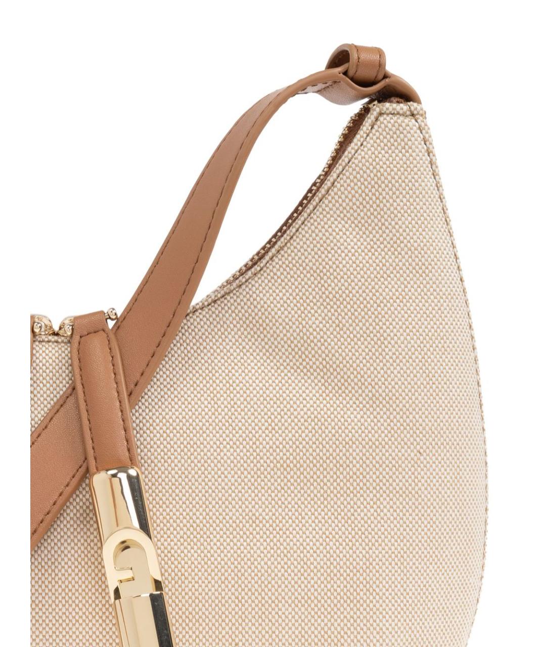FURLA Бежевая жаккардовая сумка через плечо, фото 4