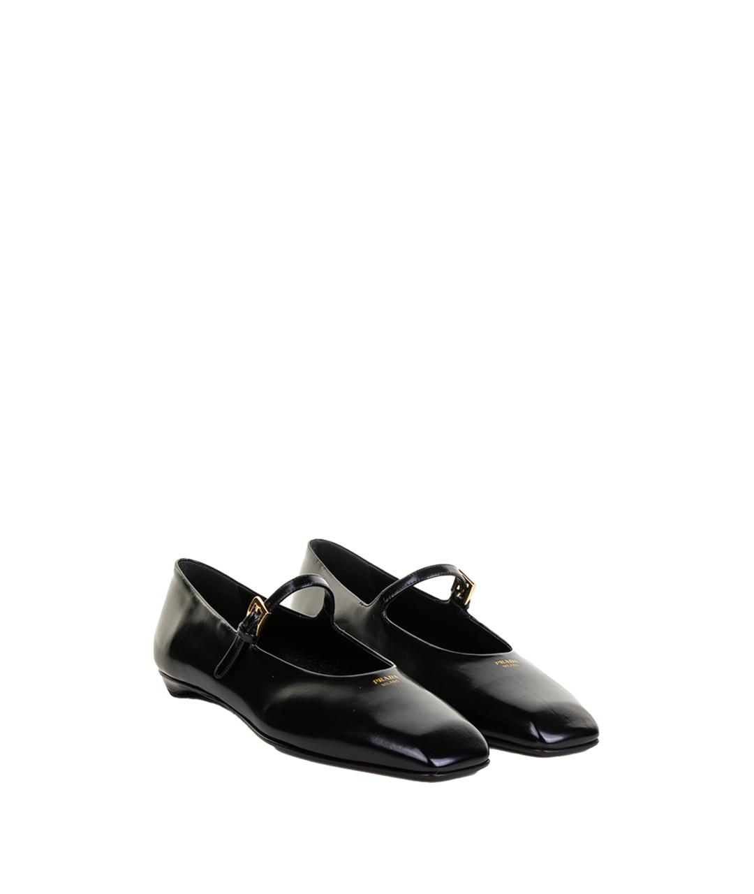 PRADA Черные кожаные туфли, фото 2