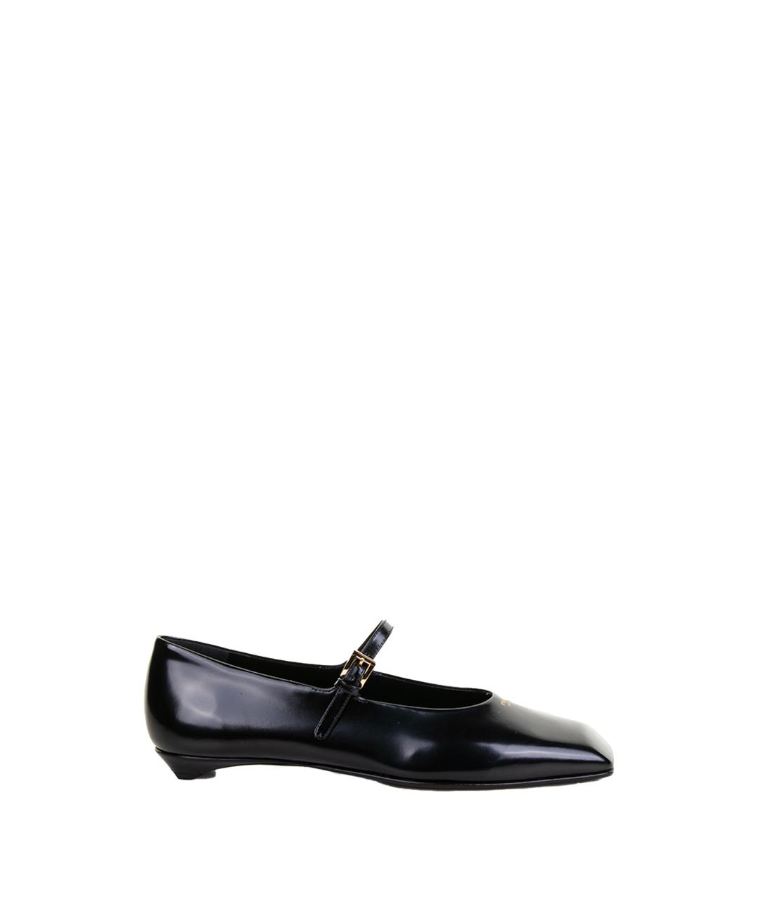 PRADA Черные кожаные туфли, фото 1