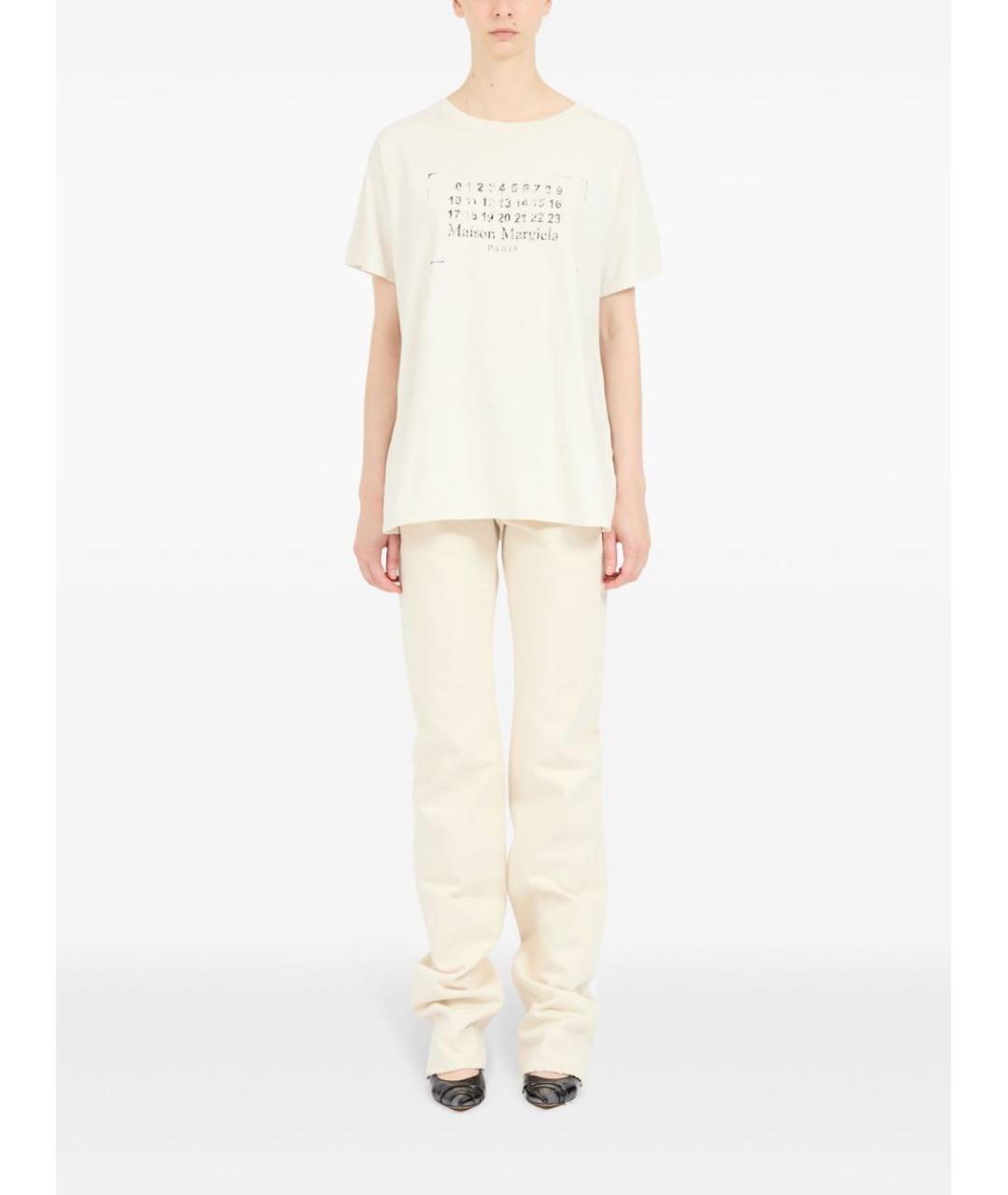 MAISON MARGIELA Белая хлопковая футболка, фото 4