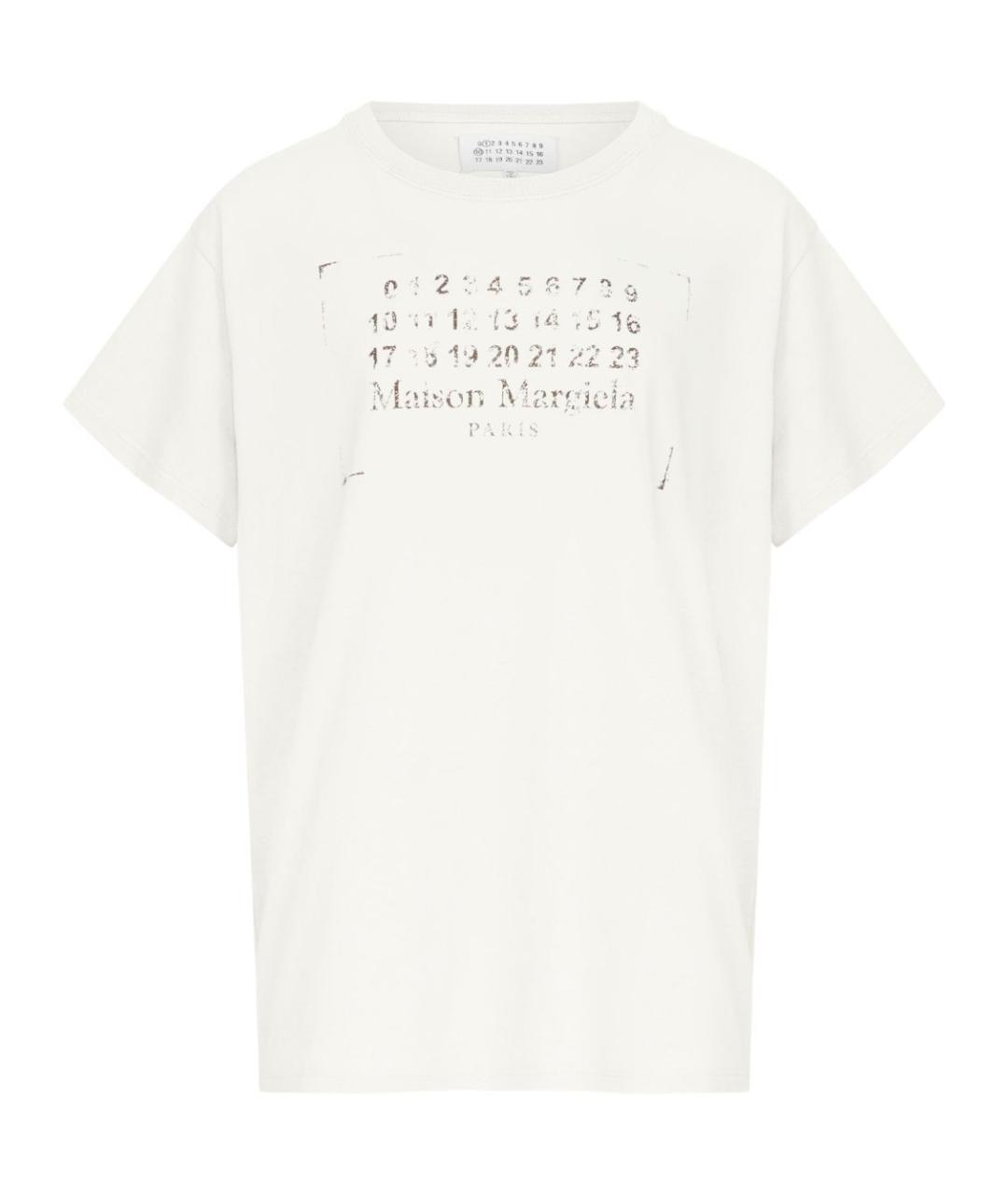 MAISON MARGIELA Белая хлопковая футболка, фото 1