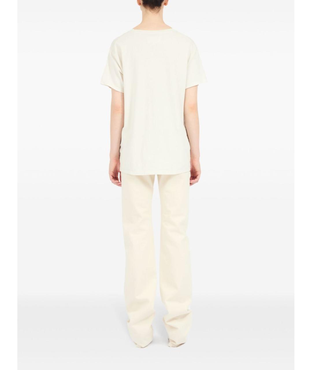 MAISON MARGIELA Белая хлопковая футболка, фото 2