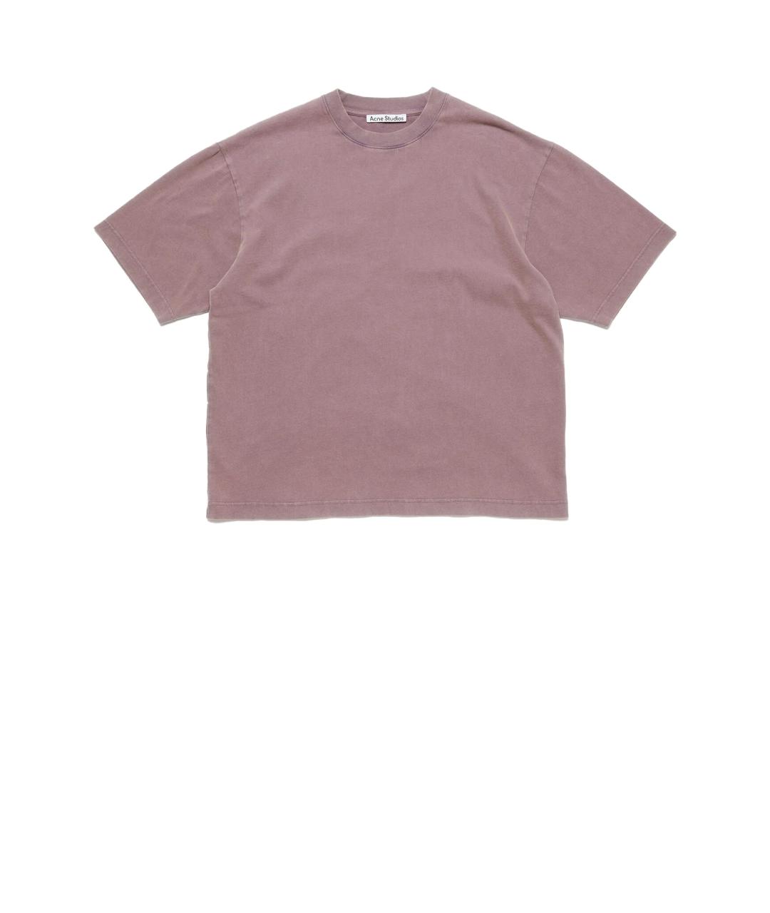 ACNE STUDIOS Розовая хлопковая футболка, фото 1