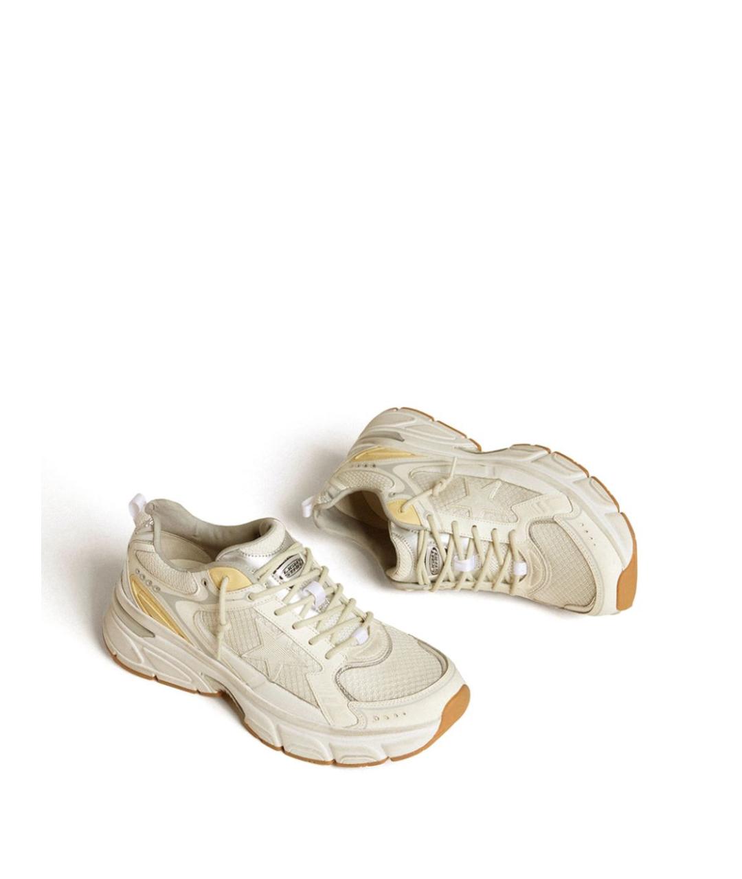 GOLDEN GOOSE DELUXE BRAND Бежевые синтетические кроссовки, фото 4