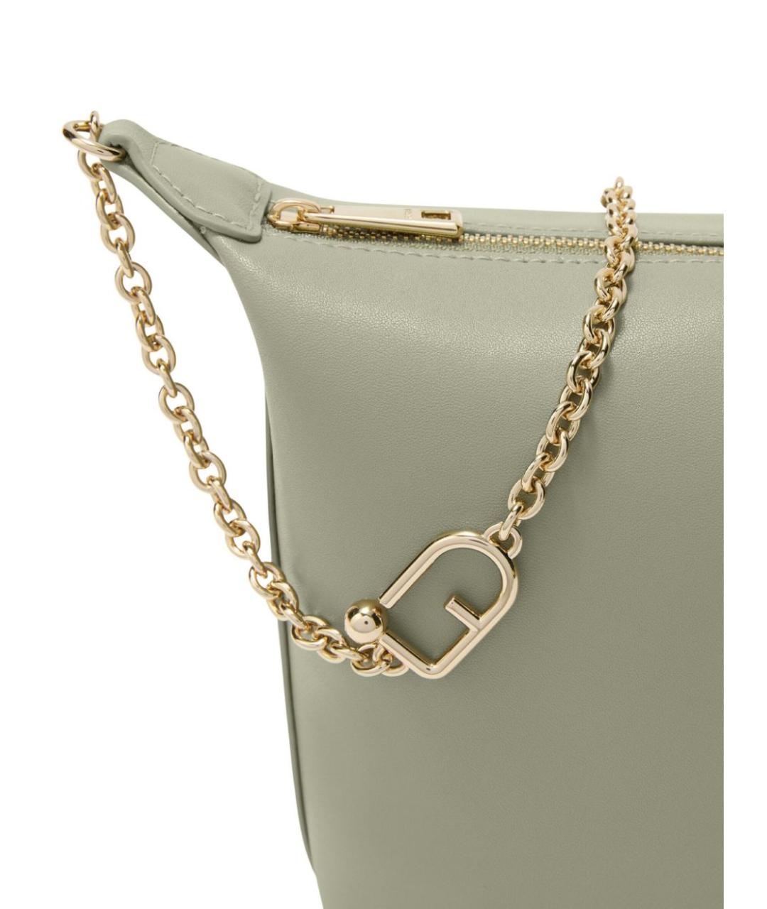 FURLA Зеленая кожаная сумка через плечо, фото 3