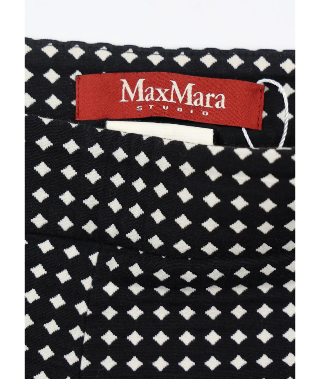 MAX MARA STUDIO Мульти хлопко-эластановые прямые брюки, фото 3