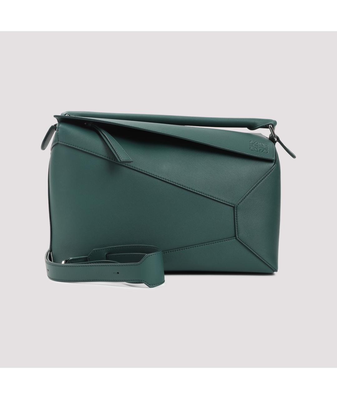 LOEWE Зеленая кожаная сумка на плечо, фото 2