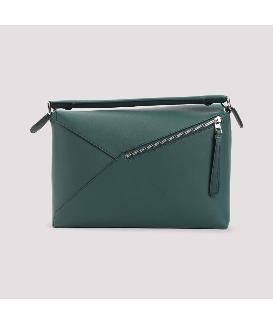 LOEWE Зеленая кожаная сумка на плечо, фото 3