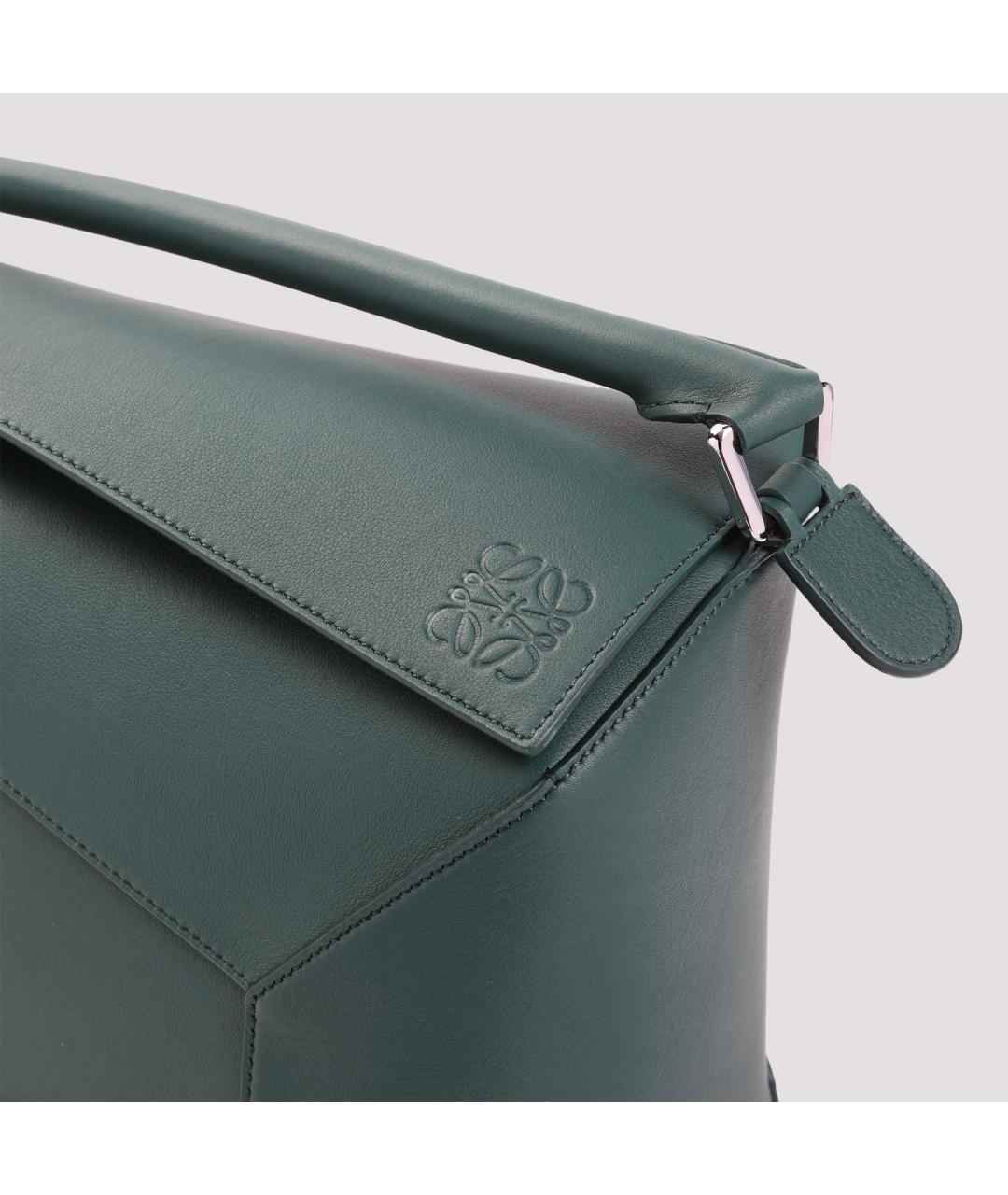 LOEWE Зеленая кожаная сумка на плечо, фото 4