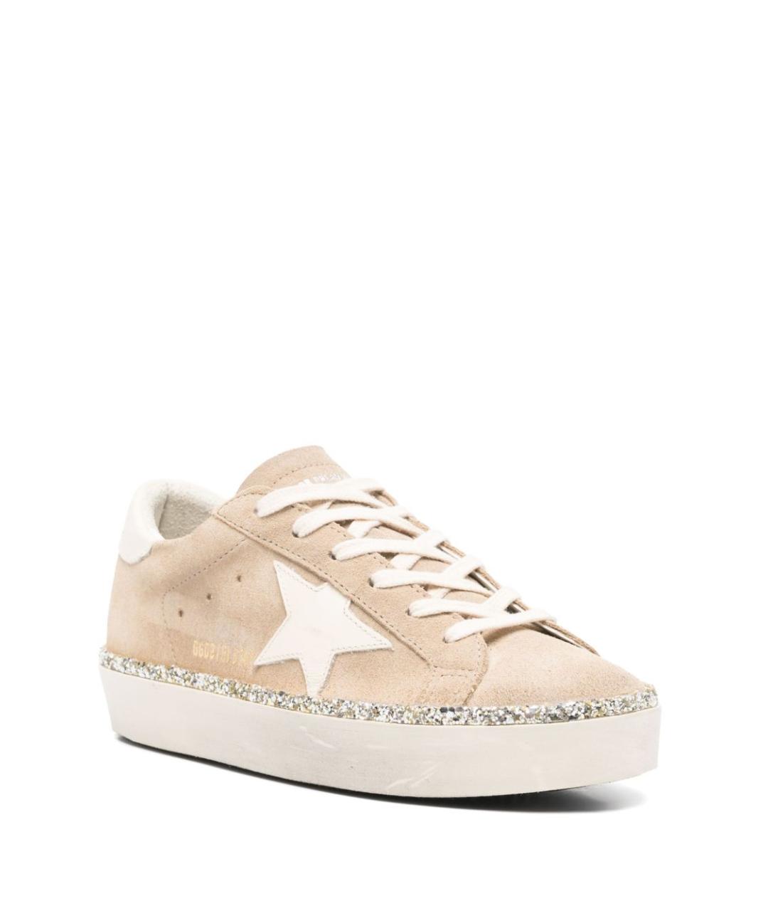 GOLDEN GOOSE DELUXE BRAND Бежевые замшевые кеды, фото 2