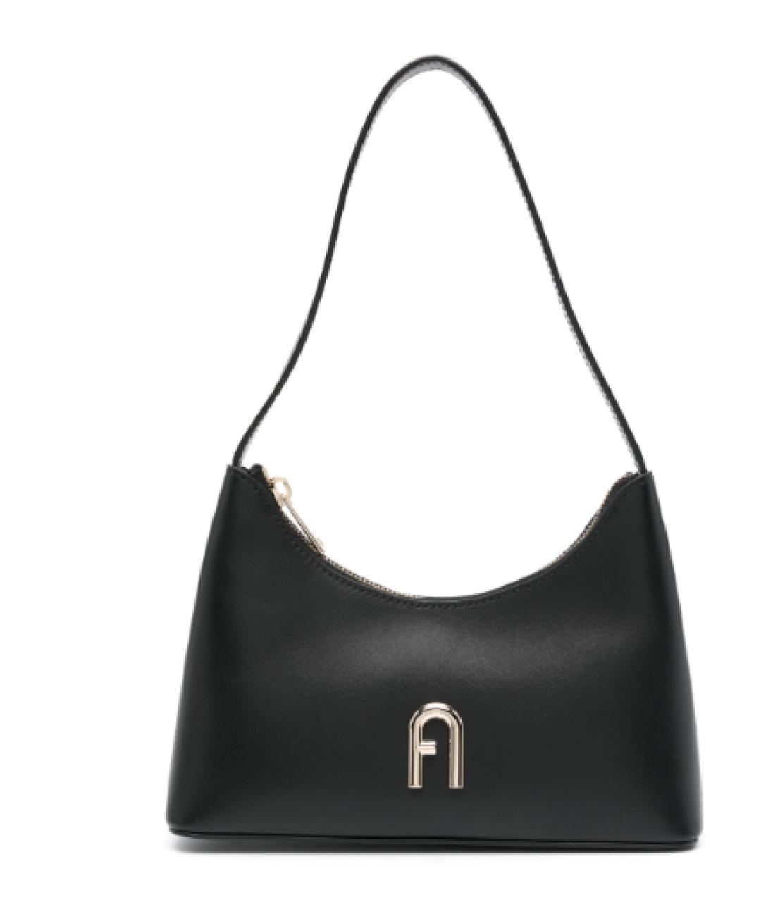 FURLA Черная кожаная сумка через плечо, фото 3