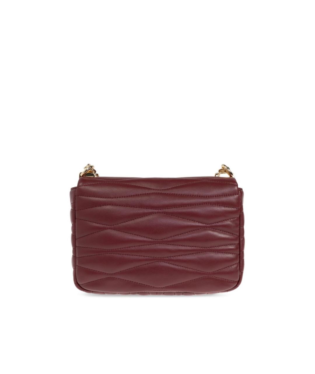 FURLA Бордовая кожаная сумка через плечо, фото 4