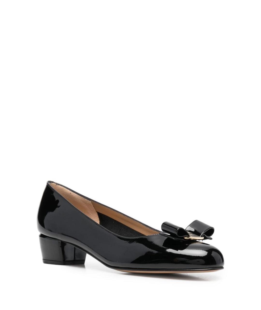 FERRAGAMO Черные туфли из лакированной кожи, фото 3