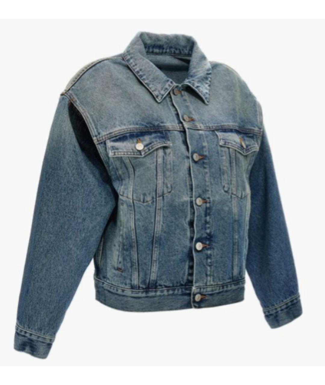 MM6 MAISON MARGIELA Голубая хлопковая куртка, фото 2