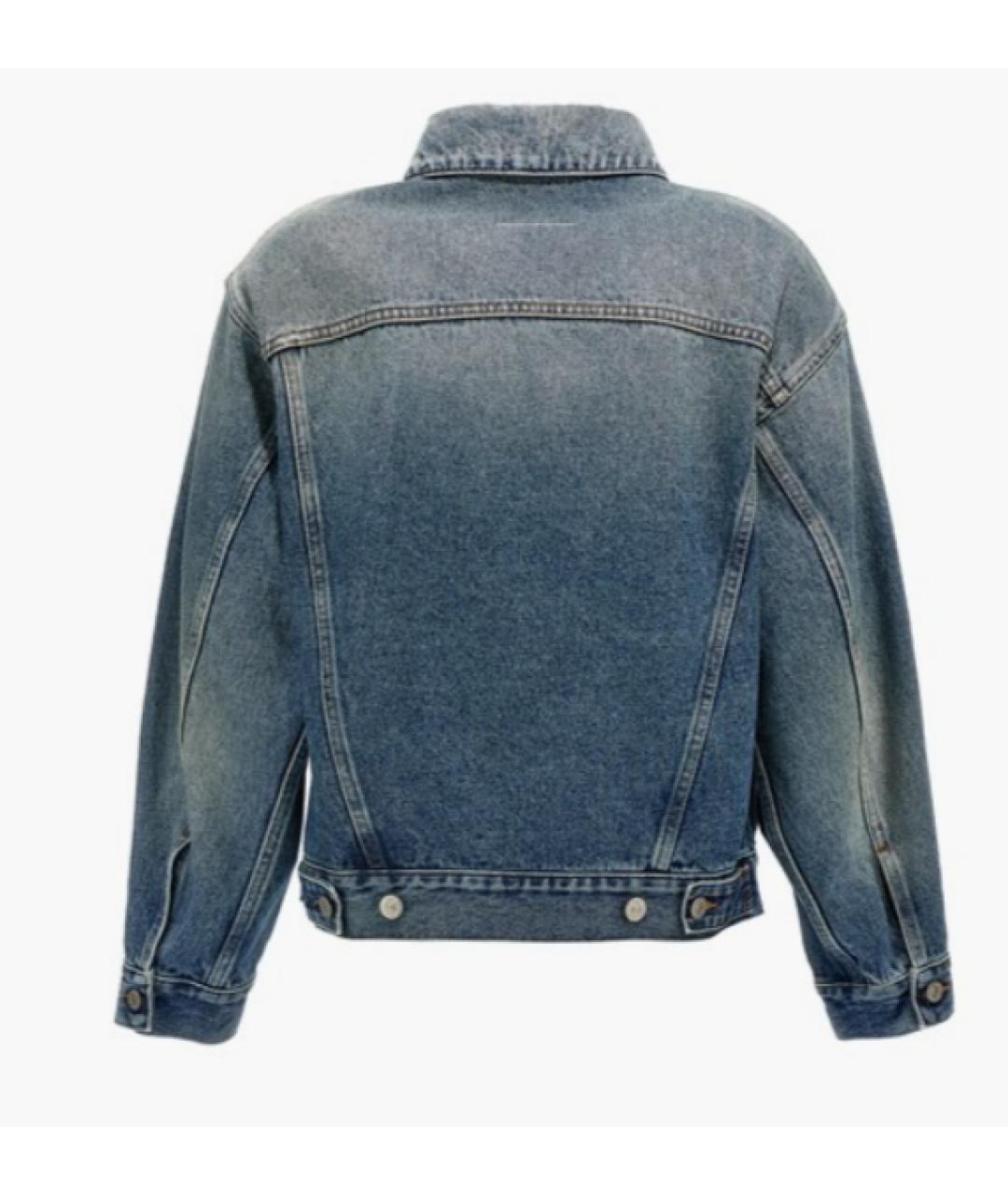 MM6 MAISON MARGIELA Голубая хлопковая куртка, фото 3