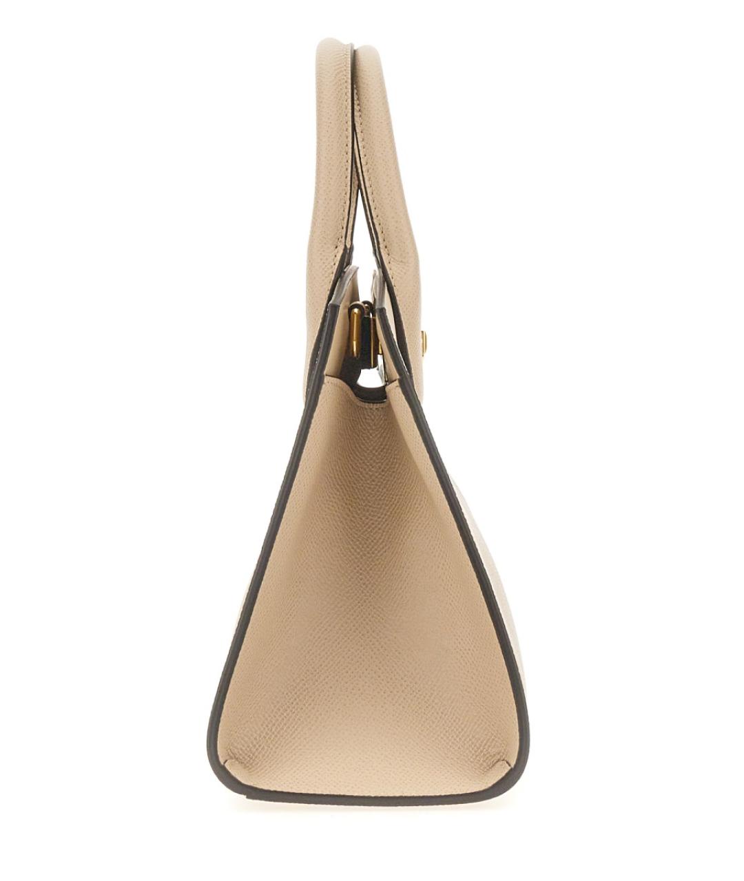 FERRAGAMO Бежевая кожаная сумка тоут, фото 4