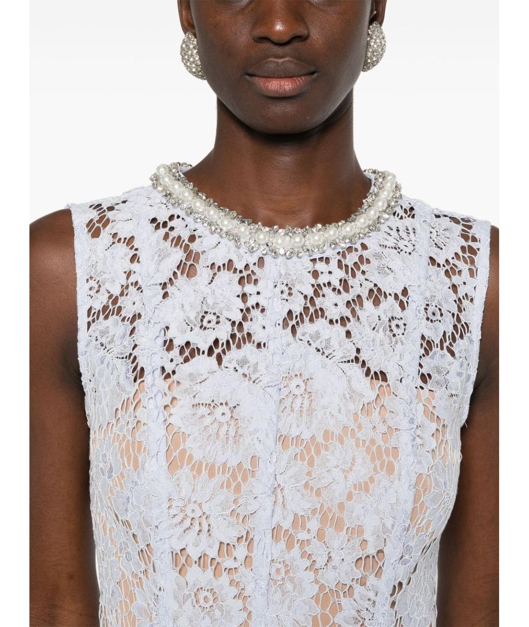 SELF-PORTRAIT Голубое повседневное платье, фото 5