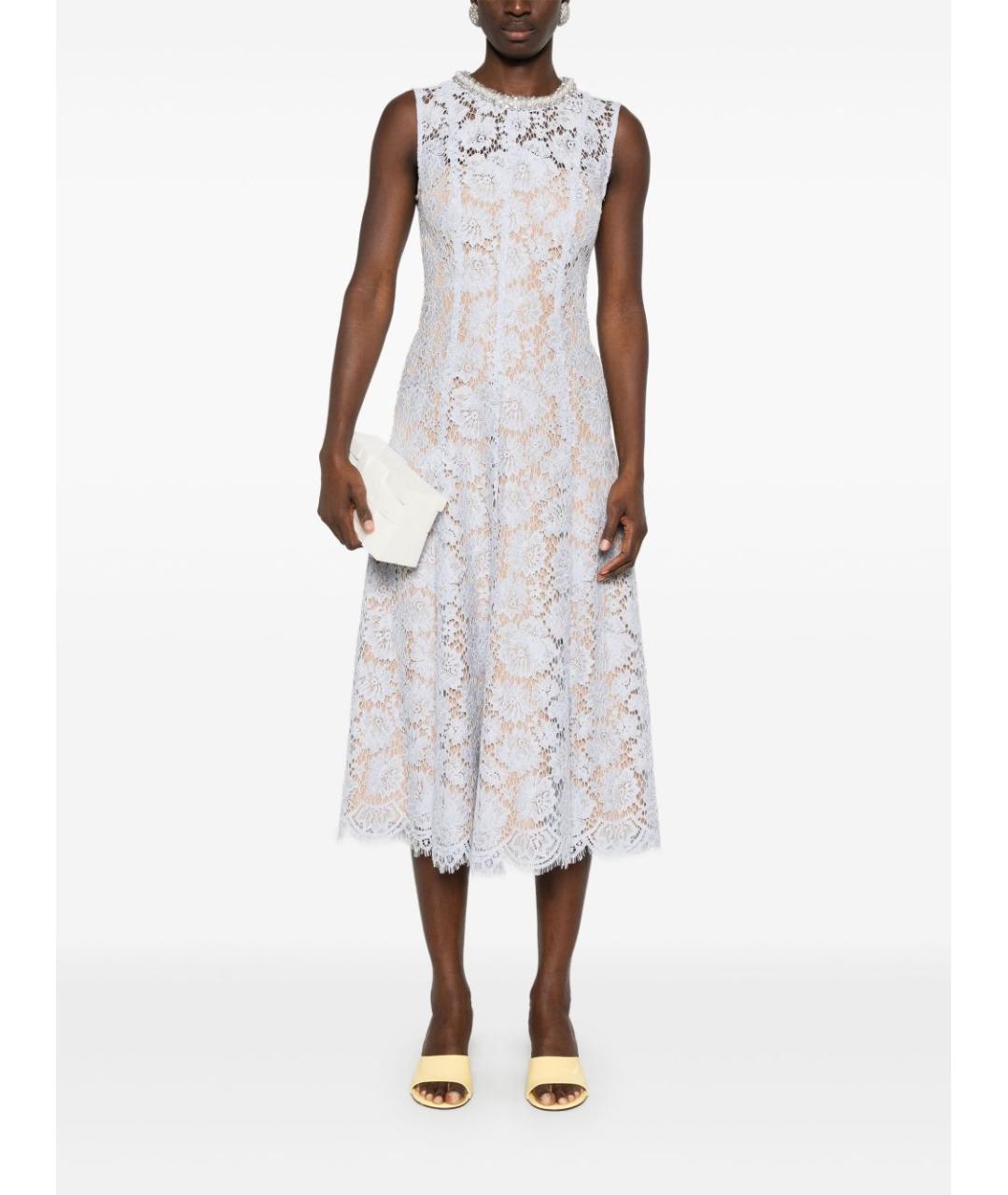 SELF-PORTRAIT Голубое повседневное платье, фото 3