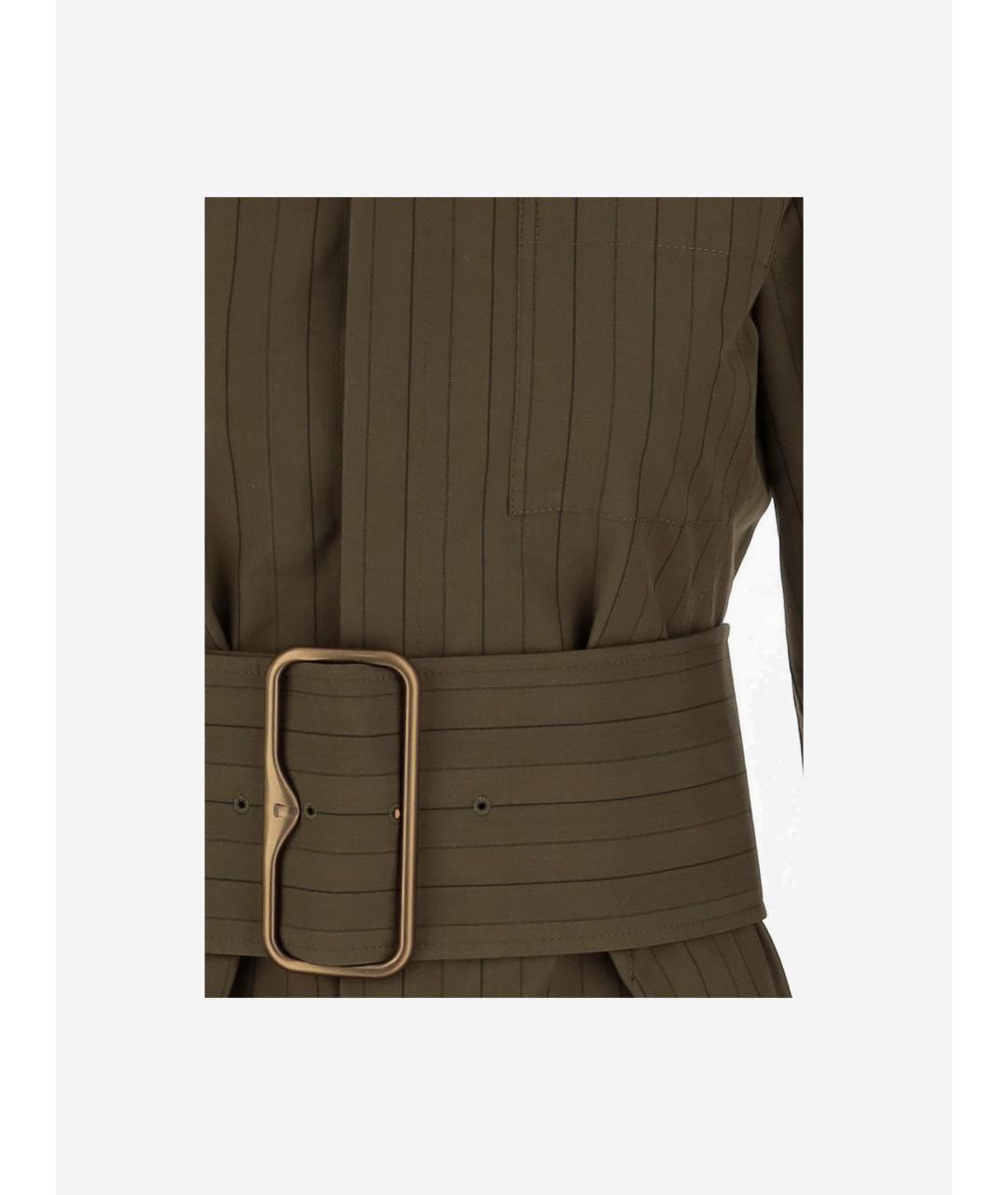 BURBERRY Зеленые шелковое платье, фото 3