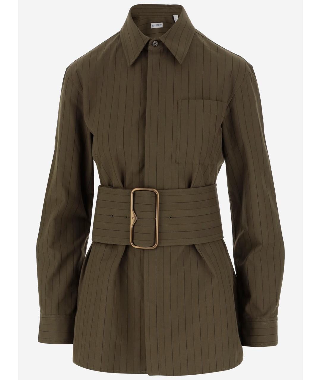 BURBERRY Зеленые шелковое платье, фото 4