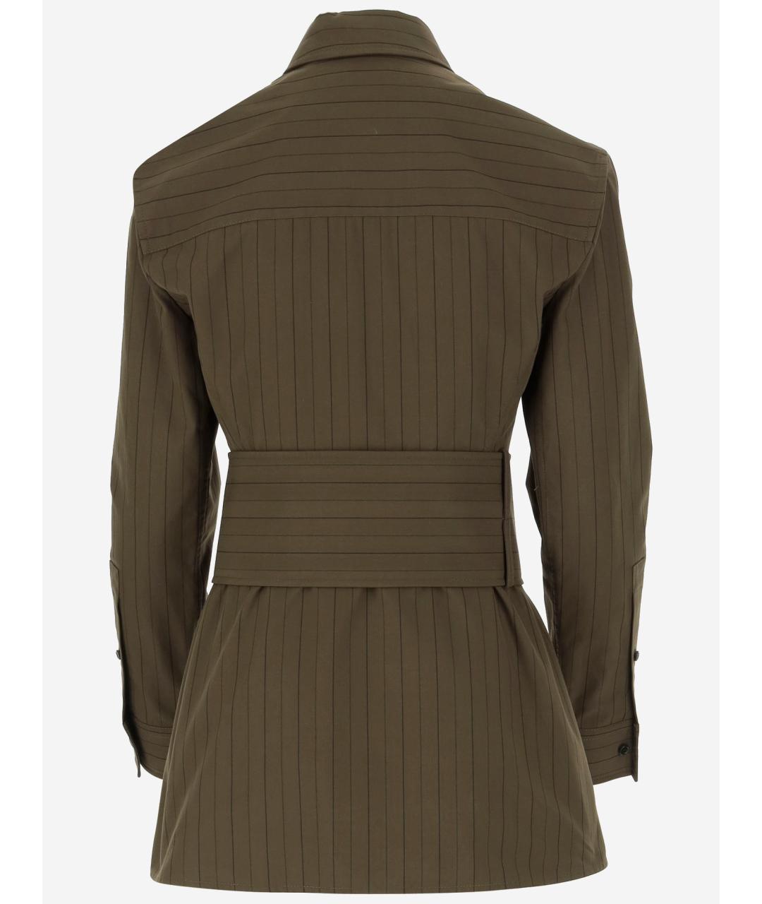 BURBERRY Зеленые шелковое платье, фото 2