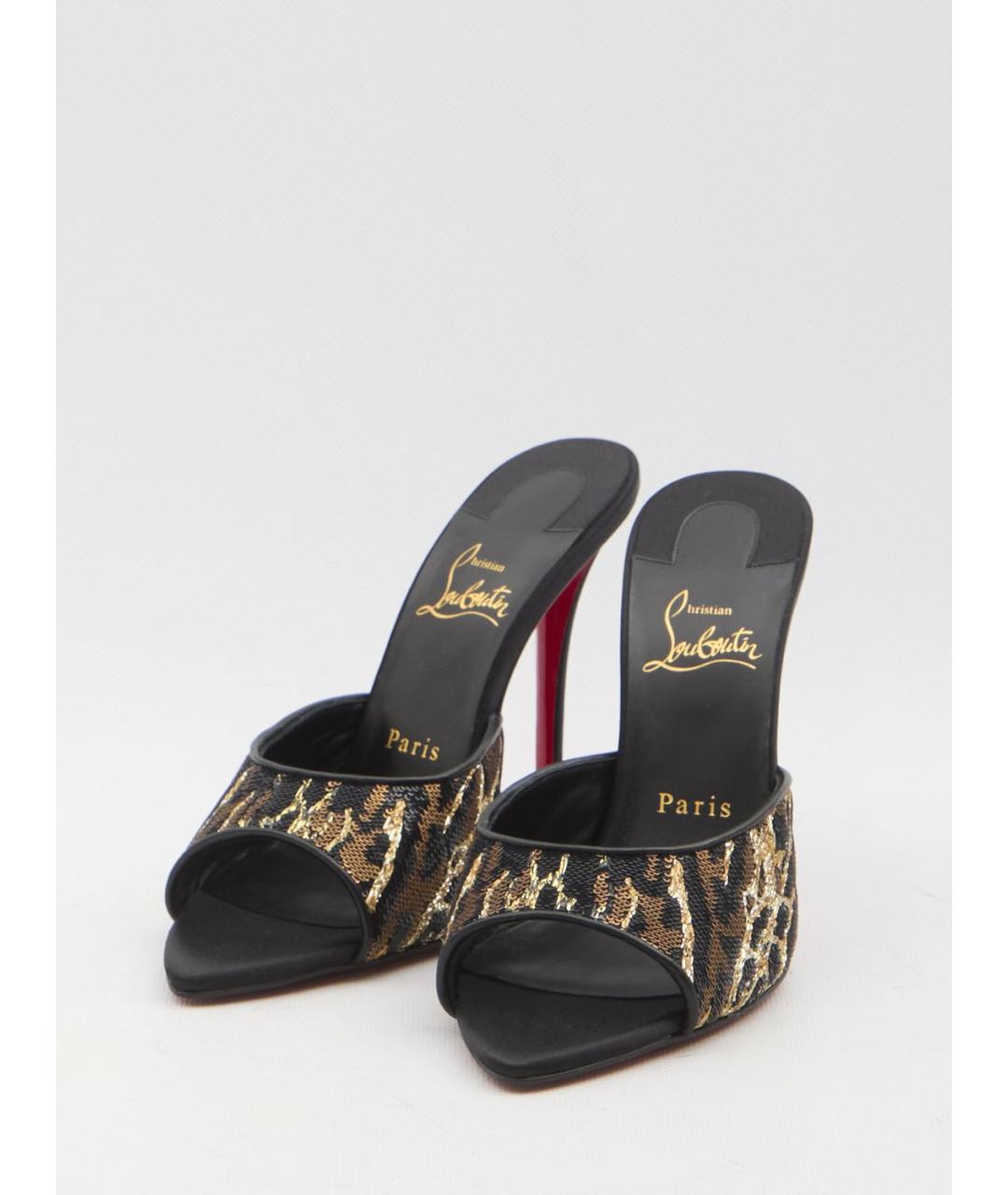 CHRISTIAN LOUBOUTIN Мульти текстильные мюли, фото 2