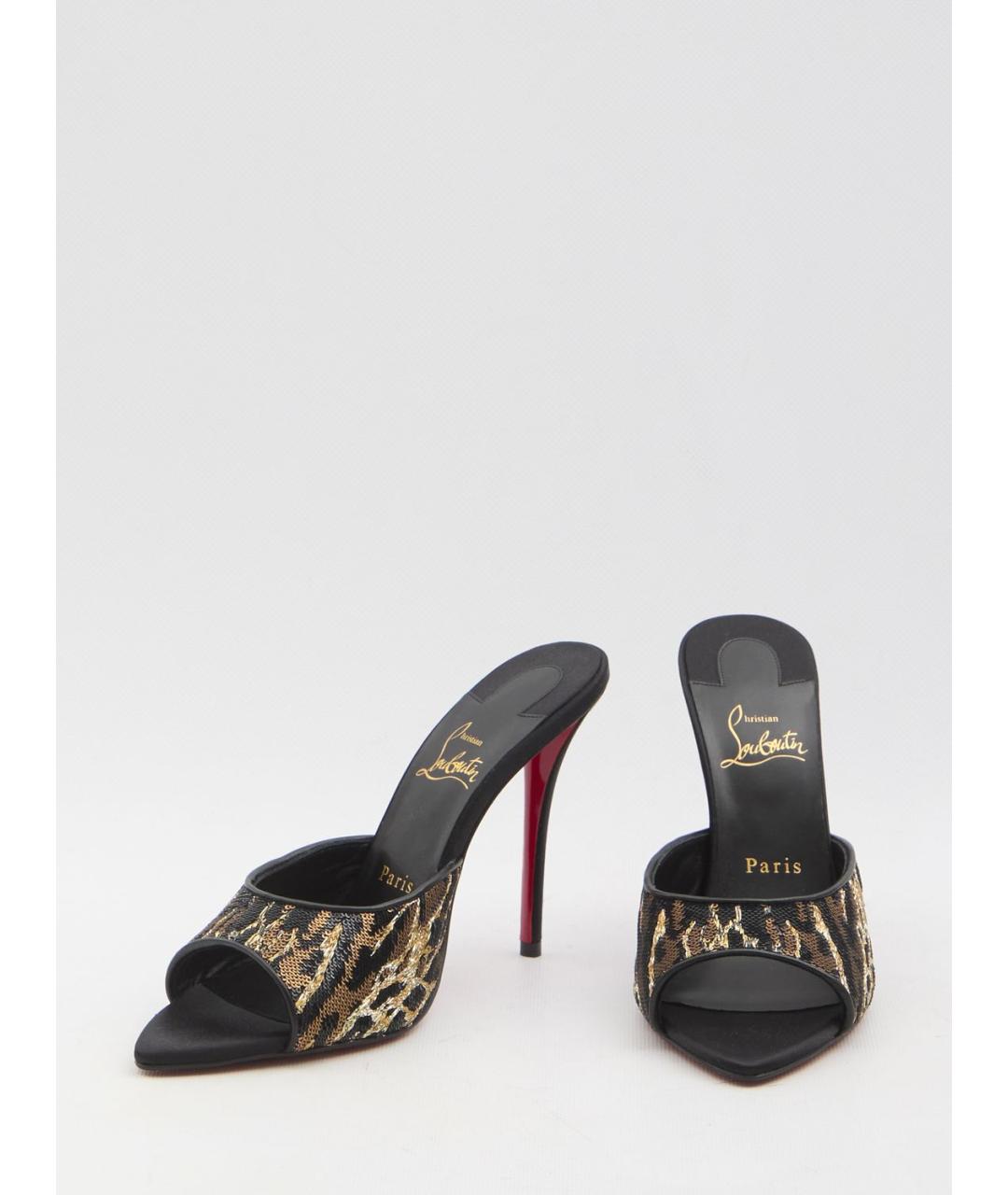 CHRISTIAN LOUBOUTIN Мульти текстильные мюли, фото 5