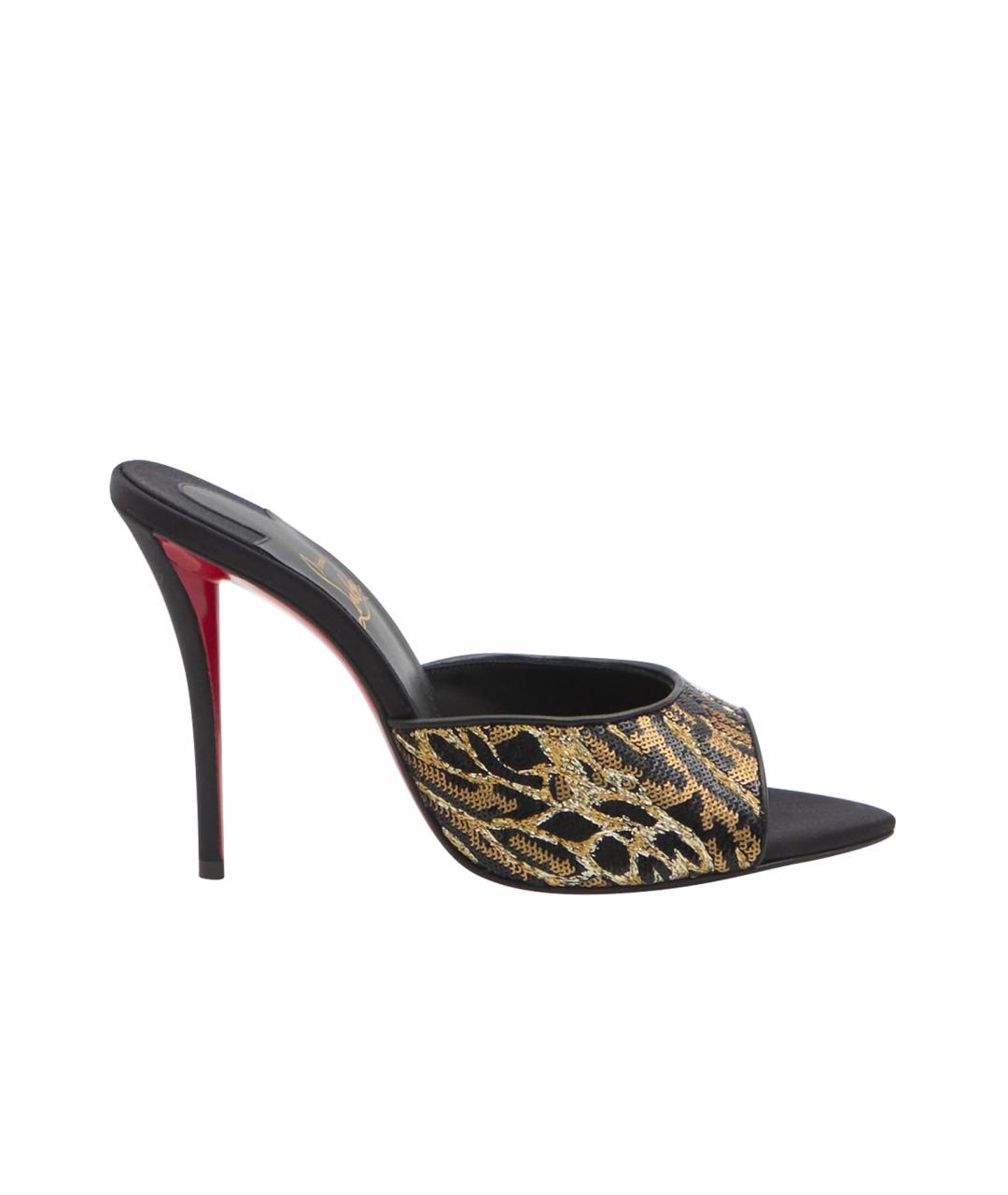 CHRISTIAN LOUBOUTIN Мульти текстильные мюли, фото 1