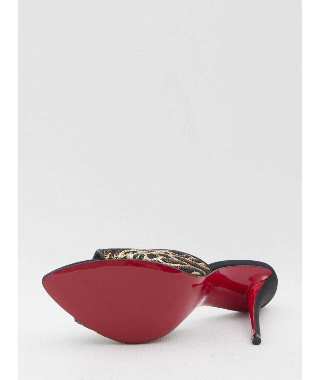 CHRISTIAN LOUBOUTIN Мульти текстильные мюли, фото 4