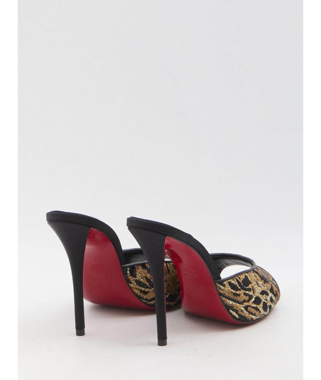 CHRISTIAN LOUBOUTIN Мульти текстильные мюли, фото 3