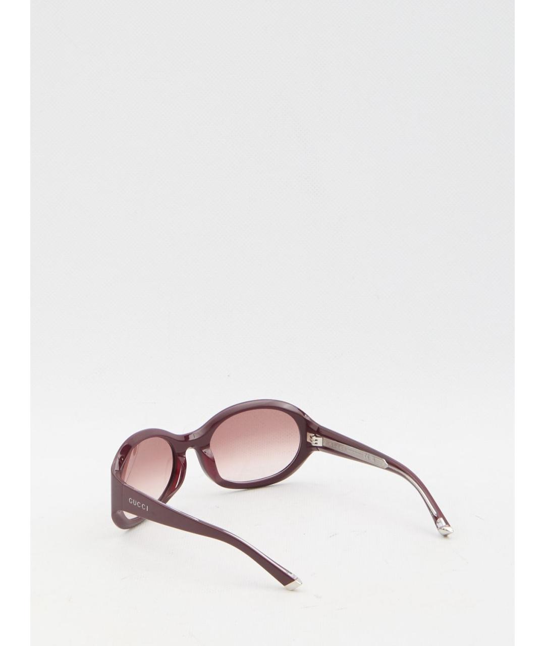 GUCCI Бордовые солнцезащитные очки, фото 3