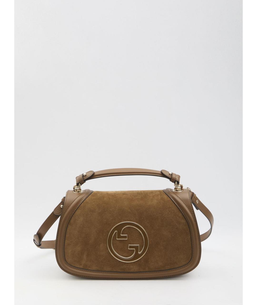 GUCCI Коричневая кожаная сумка через плечо, фото 5