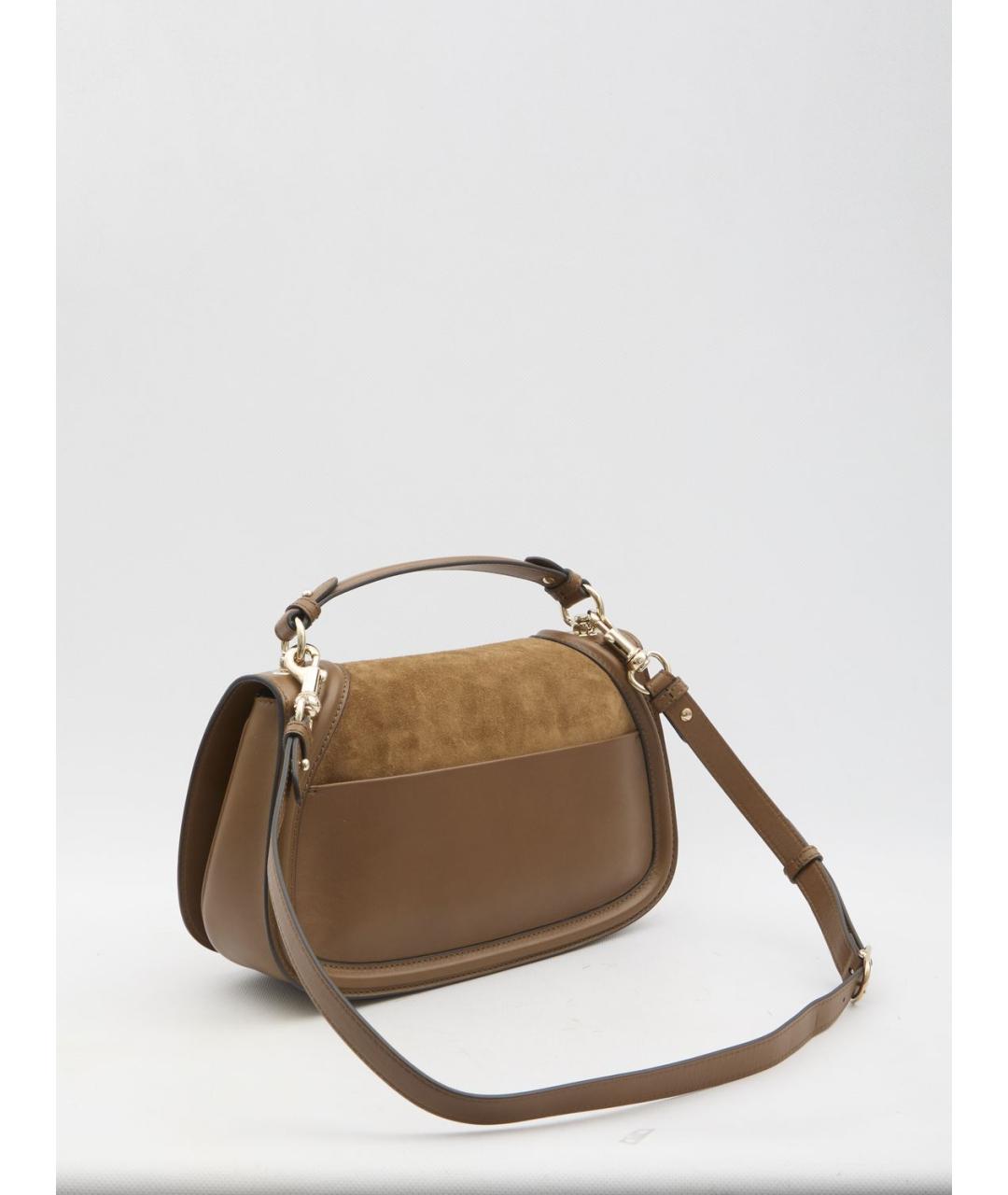 GUCCI Коричневая кожаная сумка через плечо, фото 2