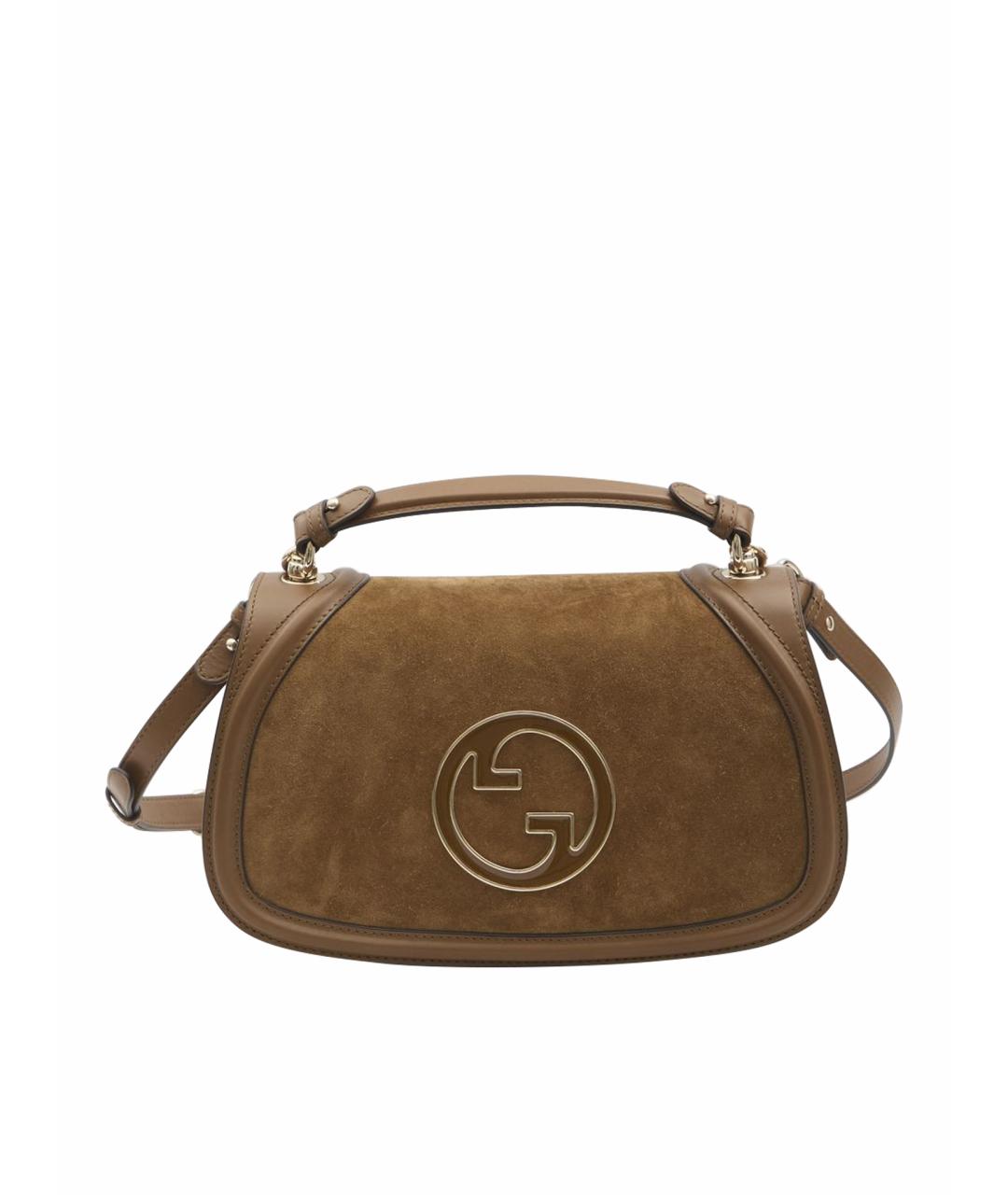 GUCCI Коричневая кожаная сумка через плечо, фото 1