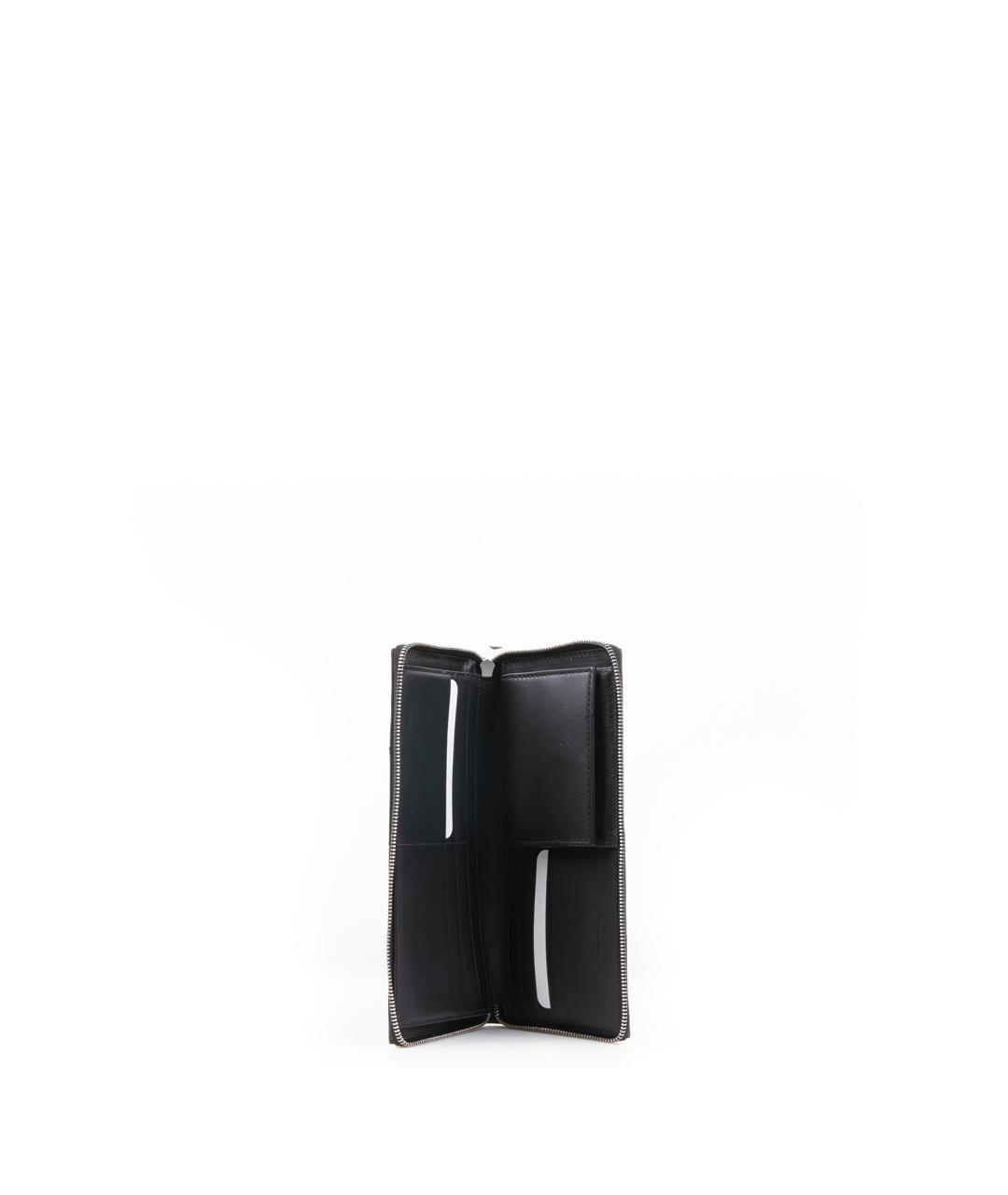 BOTTEGA VENETA Черный кожаный кошелек, фото 3