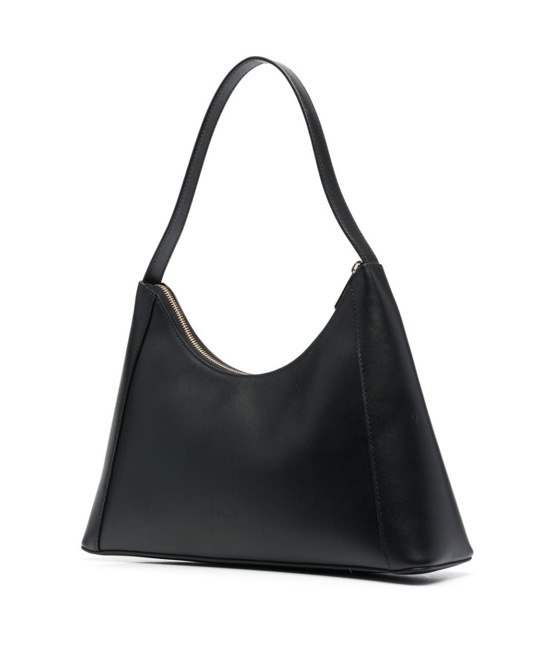 FURLA Черная кожаная сумка через плечо, фото 2